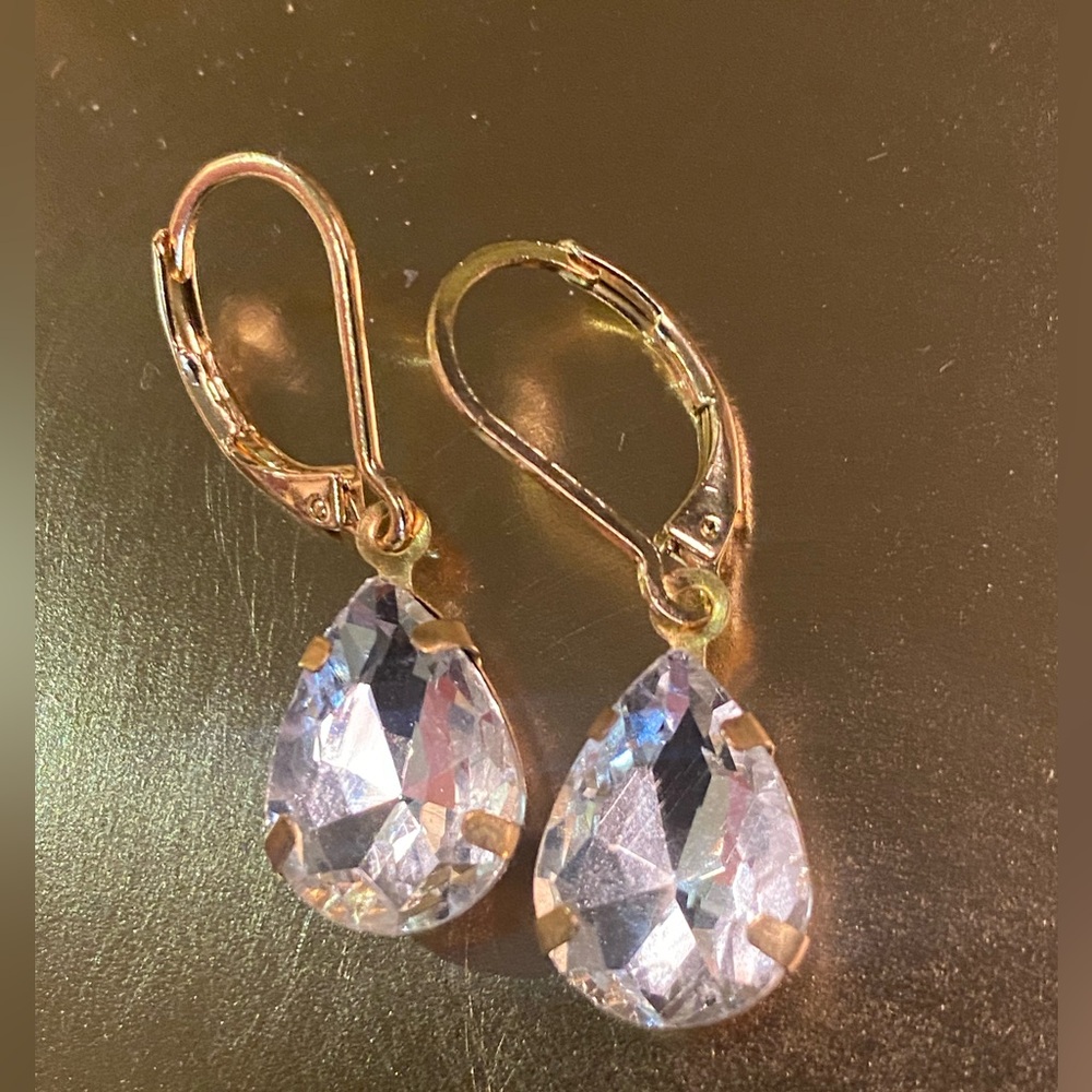 Elegant Gold and Silver Teardrop Earrings